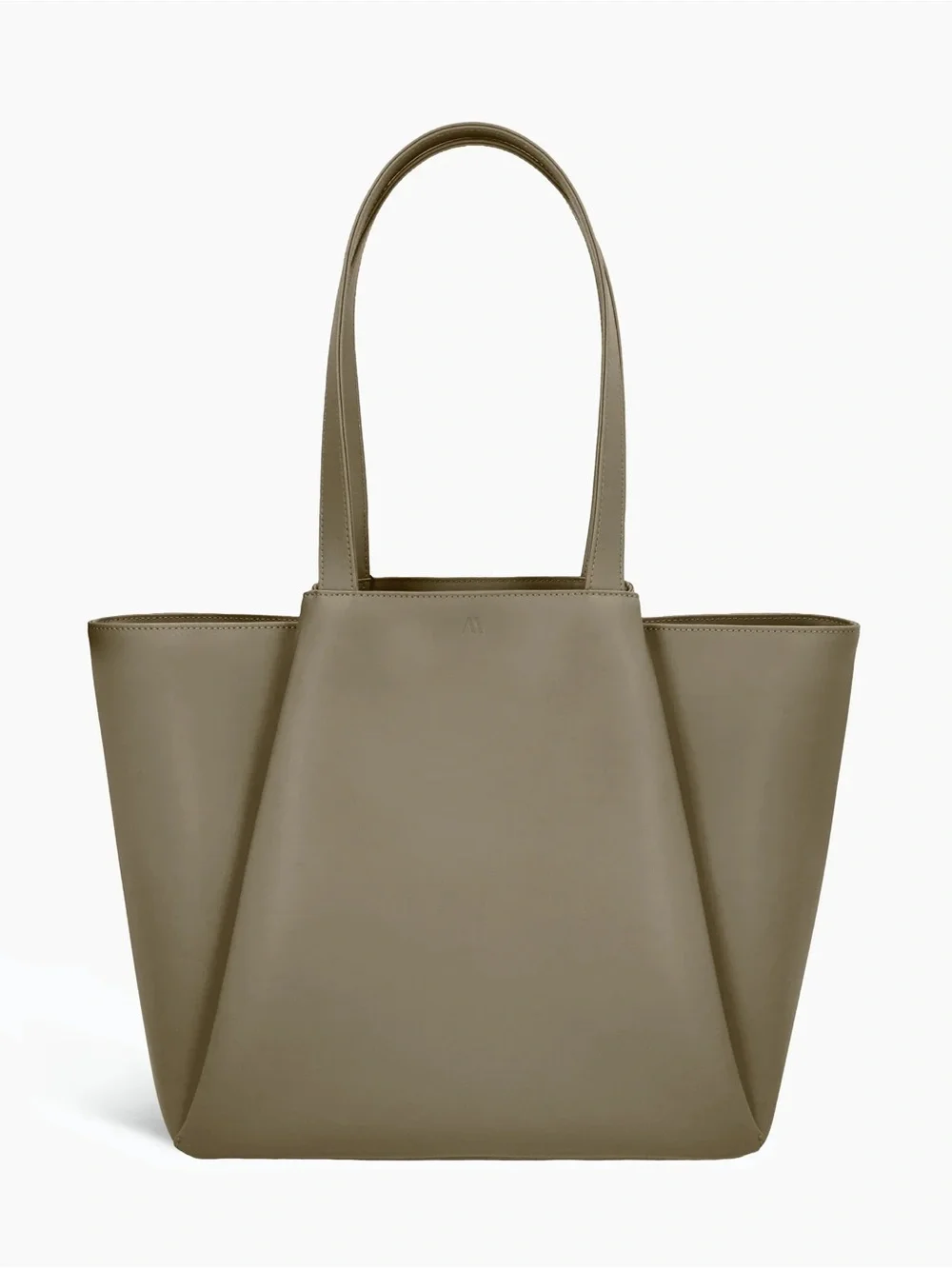KAAI Pyramid Luxury Italian Leather Work Laptop Tote Bag - Urban Sage (green)